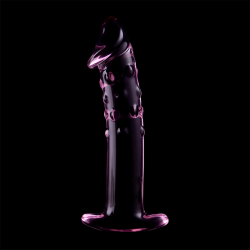 modèle 19 gode en verre borosilicate rose 18.5 cm -o- 4 cm