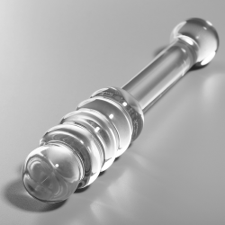 modèle 20 gode en verre borosilicate clair 20.5 cm -o- 3 cm