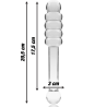modèle 20 gode en verre borosilicate clair 20.5 cm -o- 3 cm
