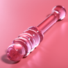 modèle 20 gode en verre borosilicate rose 20.5 cm -o- 3 cm