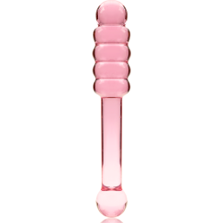 modèle 20 gode en verre borosilicate rose 20.5 cm -o- 3 cm