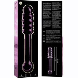 modèle 20 gode en verre borosilicate rose 20.5 cm -o- 3 cm