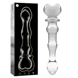 modèle 21 gode en verre borosilicate clair 20.5 cm -o- 3.5 cm