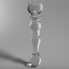 modèle 21 gode en verre borosilicate clair 20.5 cm -o- 3.5 cm