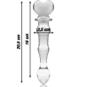 modèle 21 gode en verre borosilicate clair 20.5 cm -o- 3.5 cm
