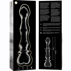 modèle 21 gode en verre borosilicate clair 20.5 cm -o- 3.5 cm