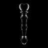 modèle 21 gode en verre borosilicate clair 20.5 cm -o- 3.5 cm