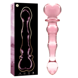 modèle 21 gode en verre borosilicate rose 20.5 cm -o- 3.5 cm