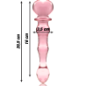 modèle 21 gode en verre borosilicate rose 20.5 cm -o- 3.5 cm