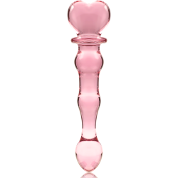 modèle 21 gode en verre borosilicate rose 20.5 cm -o- 3.5 cm