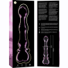 modèle 21 gode en verre borosilicate rose 20.5 cm -o- 3.5 cm