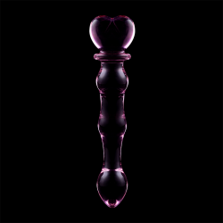 modèle 21 gode en verre borosilicate rose 20.5 cm -o- 3.5 cm