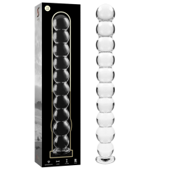 modèle 22 gode en verre borosilicate clair 21.5 cm -o- 2.5 cm