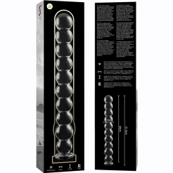 modèle 22 gode en verre borosilicate clair 21.5 cm -o- 2.5 cm