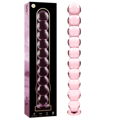 modèle 22 gode en verre borosilicate rose 21.5 cm -o- 2.5 cm