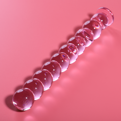 modèle 22 gode en verre borosilicate rose 21.5 cm -o- 2.5 cm