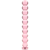 modèle 22 gode en verre borosilicate rose 21.5 cm -o- 2.5 cm