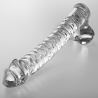 modèle 23 gode en verre borosilicate clair 21.5 cm -o- 4 cm