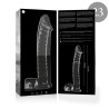 modèle 23 gode en verre borosilicate clair 21.5 cm -o- 4 cm