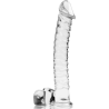 modèle 23 gode en verre borosilicate clair 21.5 cm -o- 4 cm