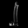 modèle 23 gode en verre borosilicate clair 21.5 cm -o- 4 cm