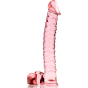 modèle 23 gode en verre borosilicate rose 21.5 cm -o- 4 cm