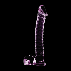 modèle 23 gode en verre borosilicate rose 21.5 cm -o- 4 cm