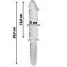 modèle 24 gode en verre borosilicate clair 28.5 cm -o- 5 cm