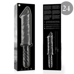 modèle 24 gode en verre borosilicate clair 28.5 cm -o- 5 cm