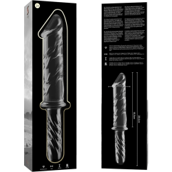 modèle 24 gode en verre borosilicate clair 28.5 cm -o- 5 cm