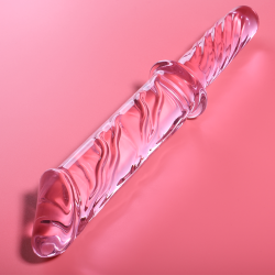 modèle 24 gode en verre borosilicate rose 28.5 cm -o- 5 cm