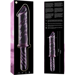 modèle 24 gode en verre borosilicate rose 28.5 cm -o- 5 cm