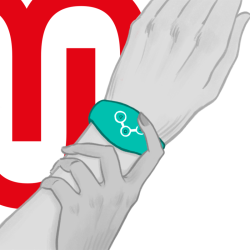 montre à technologie sans fil bleu vert