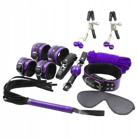 bdsm set 8pcs purble - noir.
