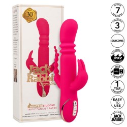 jack fantasy triple vibrateur chauffant lapin rose