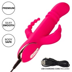 jack fantasy triple vibrateur chauffant lapin rose