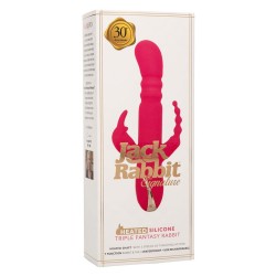 jack fantasy triple vibrateur chauffant lapin rose