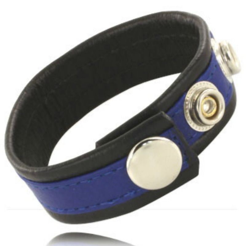 sangle en cuir réglable pour pénis bleu-noir sangle en cuir réglable pour pénis bleu-noir