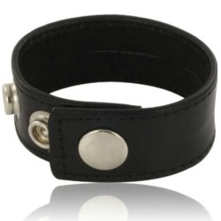sangle de pénis réglable en cuir noir