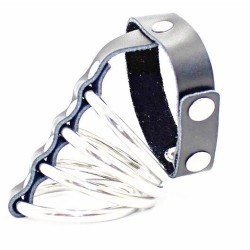 gaine pénienne avec anneaux métalliques