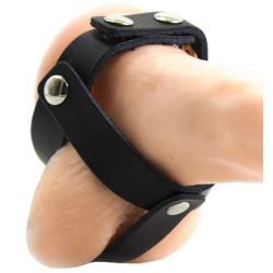 cage à balles en cuir ohmama fetish