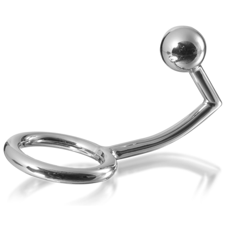 anneau cock ring avec crochet intrus anal 40mm