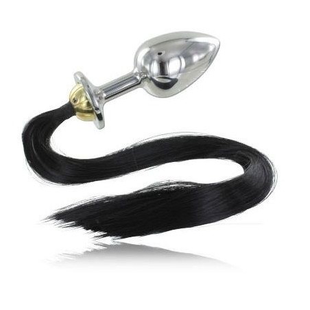 plug anal en acier metalhard avec queue 8,89cm