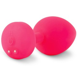 vibrateur anal rechargeable funtoys gplug grand rose néon 3.9cm