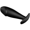 plug anal forme de pénis en silicone noir