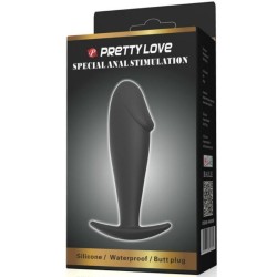 plug anal forme de pénis en silicone noir
