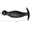 plug anal en silicone e 11.7 cm noir