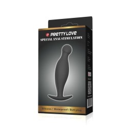 plug anal en silicone e 11.7 cm noir