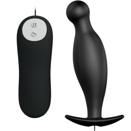 plug anal en silicone 12 modes de vibration noir