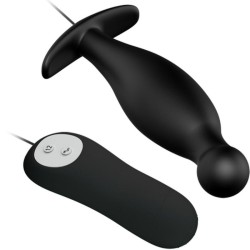 plug anal en silicone 12 modes de vibration noir